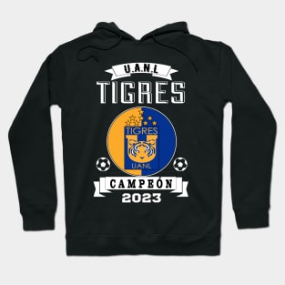 Playera de Tigres Campeon 2023 Futbol Mexicano Hoodie